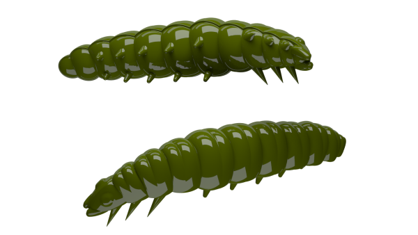 LIBRA LURES LARVA 35 mm Cheese, 12 Stück, 031, Olive